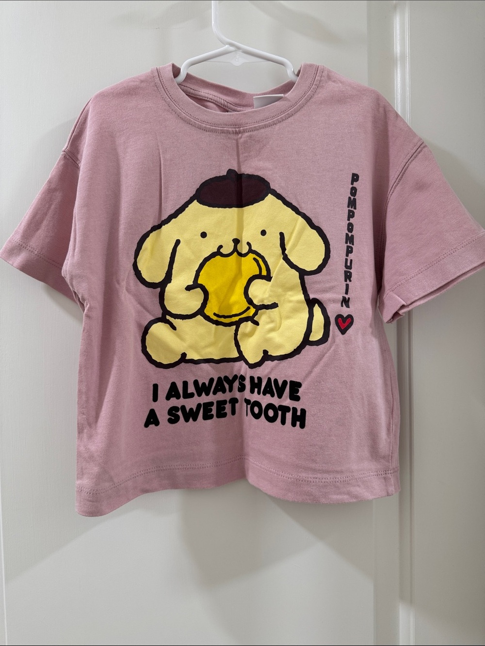 Zara Pink Tee with Yellow Pompompurin Graphic